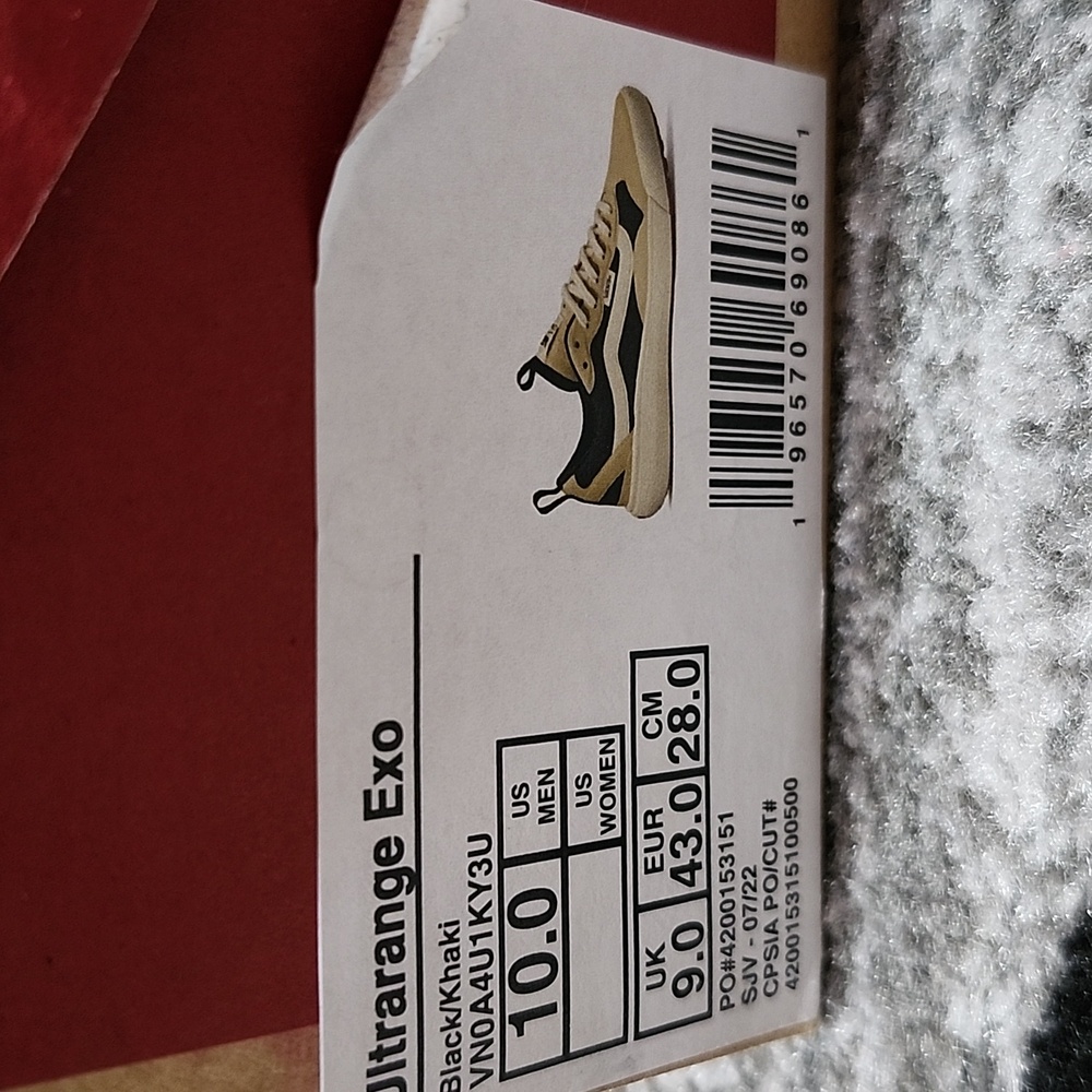 VANS ULTRARANGE EXO BLACK & KHAKI SNEAKERS SHOE UNISEX - Picture 8 of 10